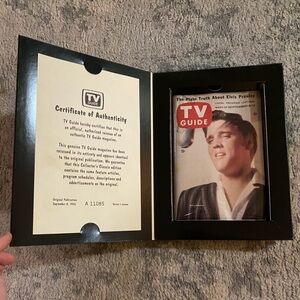 Vintage TV Guide Elvis Presley Edition with Certificate
